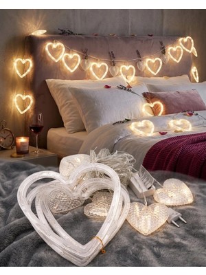 İlk El Grup Kalp Şeklinde LED Neon Işık Dekoratif Romantik Oda ve Duvar Lambası