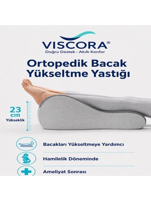 Viscora Vıscora Ortopedik Bacak Yükseltme Yastığı – Hamilelik ve Ameliyat Sonrası Visco Ayak Destek Minderi
