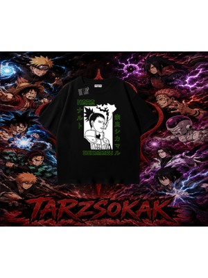 Tarzsokak Shikamaru Nara Naruto Anime Karakter Oversize Unisex Tişört Beyaz