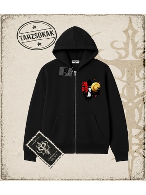 Tarzsokak One Piece Anime Karakterleri  Oversize Unisex Hırka & Çeket Fermuarlı Sweatshirt Beyaz