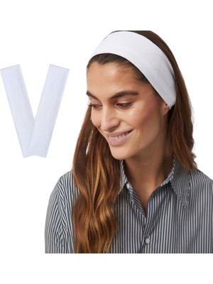 Delixa Salvıa Dıone 2' Li Spor Saç Bantları - Elastik Kaymaz Ince Saç Ter Kafa Bandı Bandana, Kadın & Erkek