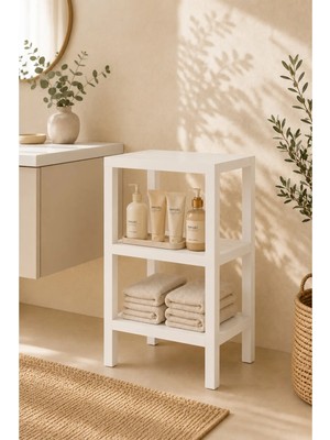 Kai Home 3 Katlı Raf Ünitesi Dolap Çok Amaçlı Organizer Banyo, Salon, Mutfak Düzenleyici