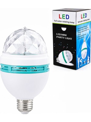 Dempower DP-269 Dönebilen Renkli LED Lamba ve Ampul 170-265V 3W Disko Tam Renkli