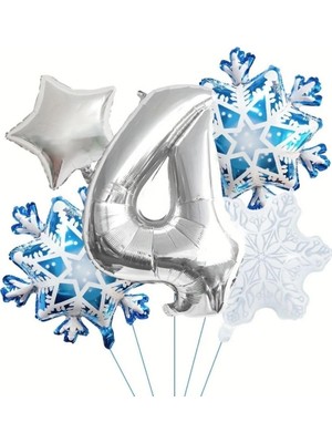 Hepta Collection Kartanesi 4 Yaş Rakam Folyo Balon Set