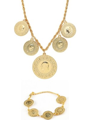 Hepta Collection 5 Çeyrek'li Kolye ve Bileklik Set