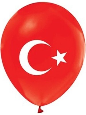 Hepta Collection Ay Yıldız Türk Bayraklı Balon 10 Adet