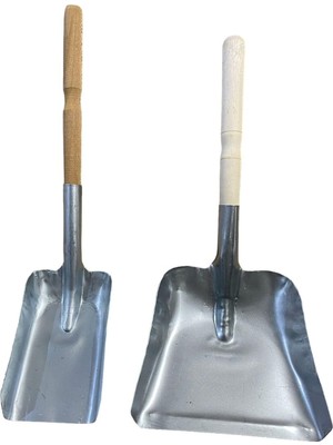 Hepta Collection Mobilreyon Ikili Kürek Set, Mangal Soba Şömine Kömür Köz Kürekleri, 2 Adet Kürek (Küçük+Büyük)