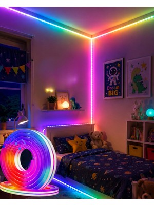 16 Milyon Renk Rgb Neon Şerit LED Iç ve Dış Mekan Dekor Işığı