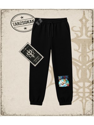 Tarzsokak One Piece Anime Karakterleri  Unisex Jogger Eşofman Altı Beyaz