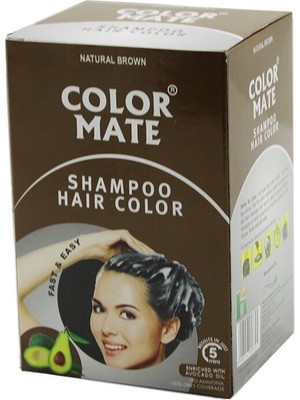Henna Color Mate Saç Boyama Şampuanı 10 Adet Kahverengi