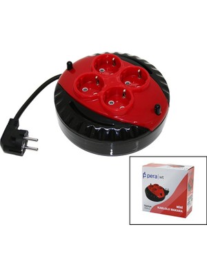Pera WT-730023 Uzatma Kablo 3x1.5mm 3mt Mini Makaralı
