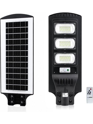 ARS-348966 Sokak Lambası ve Armatür 300W 6500K Solar Sensörlü Güneş Enerjili Bahçe-Balkon-Sokak