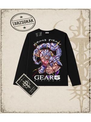 Tarzsokak One Piece Anime Karakterleri  Biskilet Yaka  Long Sleeve Beyaz
