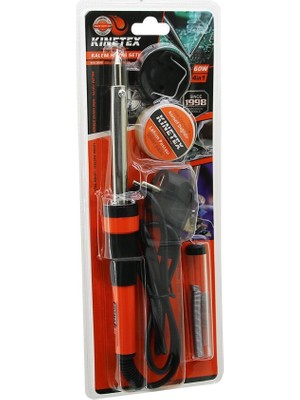 Kinetex KTX-2659 Kalem Havya Lehim Seti 60W Kalem Havya 4in1 Mini Stand Lehim Teli Lehim Pastası