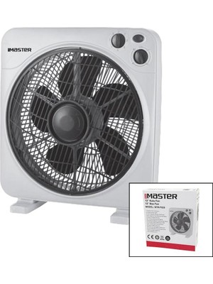 Master MTR-F620 Vantilatör 40W 12" Inç 3 Kademe Hız 5 Plastik Kanat 60DK.ZAMAN Ayarlı Kutu Fan