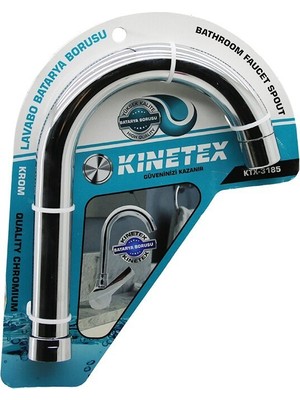 Kinetex KTX-3185 Batarya Borusu Lavabo Süzgeçli Uç Krom Kaplama