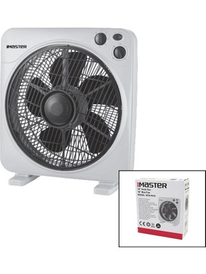Master MTR-F610 Vantilatör 38W 10" Inç 3 Kademe Hız 6 Plastik Kanat 60DK.ZAMAN Ayarlı Kutu Fan