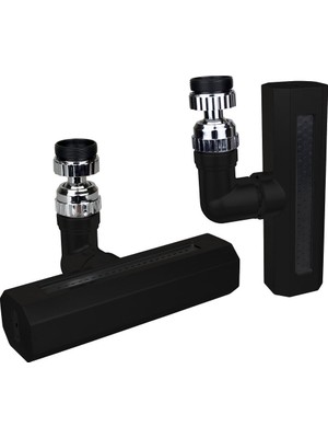 Kinetex KTX-3288 Perlatör Musluk Ucu 4 Fonksiyonlu 360° Oynar Başlık Siyah Geniş Şelale