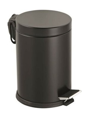 Lalezar LZR-811-S Pedallı Metal Çöp Kovası 3lt Siyah