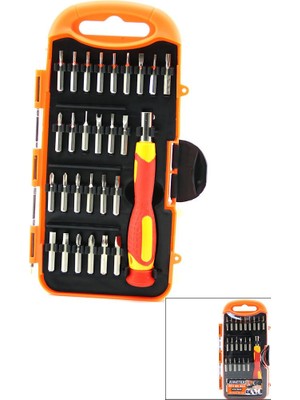 Kinetex KTX-3449 Saatçi Telefon Bits Tornavida Seti 28 Adet 27 Adet Uç + 1-T.vida Sapı