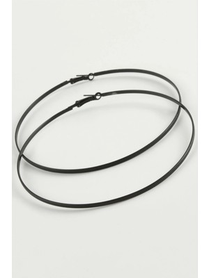 Techora Sale Noktalı Metal Halka Küpe 8-9-10 cm