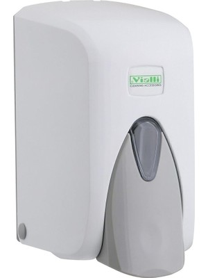 Vialli S5 Hazneli Sıvı Sabunluk - Sıvı Sabun Dispenseri - Sıvı Sabun Aparatı - 500 gr - Beyaz