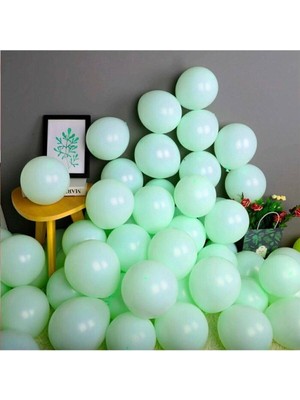 Hepta Collection Makaron Balon Su Mint Yeşil 50 Adet +Balon Zinciri Hediye