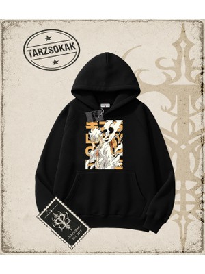 Tarzsokak One Piece Anime Karakterleri  Oversize Unisex Kapşonlu Sweatshirt Beyaz