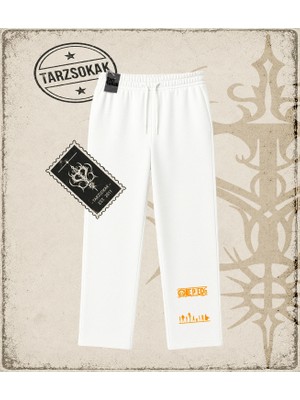 Tarzsokak One Piece Anime Karakterleri  Unisex Baggy Eşofman Altı Beyaz