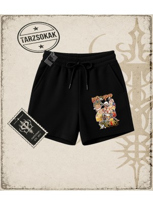 Tarzsokak One Piece Anime Karakterleri  Unisex Şort Beyaz