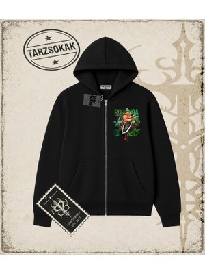 Tarzsokak One Piece Anime Karakterleri  Oversize Unisex Hırka & Çeket Fermuarlı Sweatshirt Beyaz