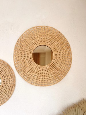 Kai Home Bambu / Rattan Dekoratif Ayna 70CM
