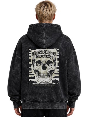 Sevbano Black Label Society Rock Metal Müzik Grubu Baskılı Unisex Oversize Yıkamalı Hoodie Sweatshirt