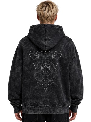 Sevbano Bullet For My Valentine Rock Metal Müzik Grubu Baskılı Unisex Oversize Yıkamalı Hoodie Sweatshirt
