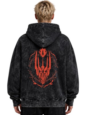 Sevbano Yüzüklerin Efendisi Film Baskılı Unisex Oversize Yıkamalı Premium Hoodie Sweatshirt