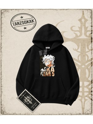 Tarzsokak One Piece Anime Karakterleri  Oversize Unisex Kapşonlu Sweatshirt Beyaz