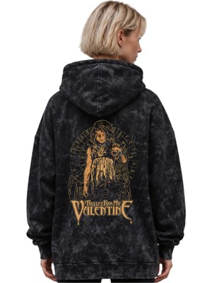 Sevbano Bullet For My Valentine Rock Metal Müzik Grubu Baskılı Unisex Oversize Yıkamalı Hoodie Sweatshirt
