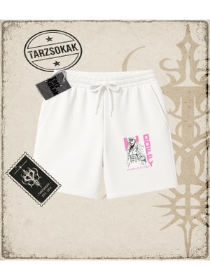 Tarzsokak One Piece Anime Karakterleri  Unisex Şort Beyaz