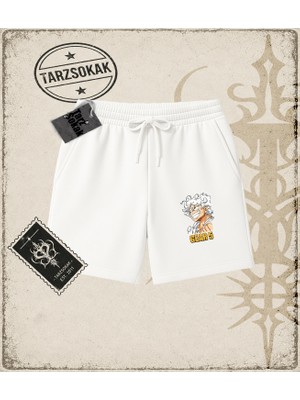 Tarzsokak One Piece Anime Karakterleri  Unisex Şort Beyaz