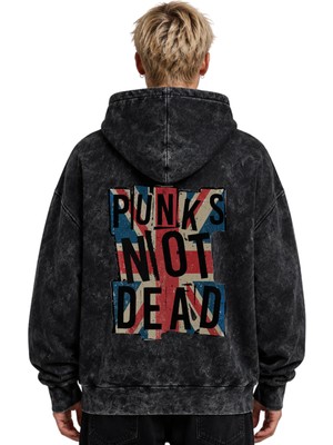 Sevbano Sex Pistols Rock Metal Müzik Grubu Baskılı Unisex Oversize Yıkamalı Premium Hoodie Sweatshirt