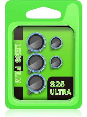 Magicool Samsung Galaxy S25 Ultra Raze Metal Kamera Lens - Mavi