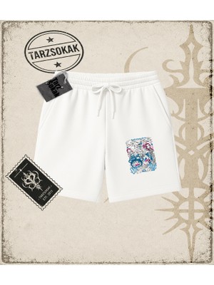 Tarzsokak One Piece Anime Karakterleri  Unisex Şort Beyaz