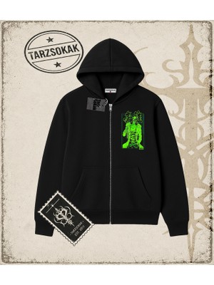 Tarzsokak One Piece Anime Karakterleri  Oversize Unisex Hırka & Çeket Fermuarlı Sweatshirt Beyaz