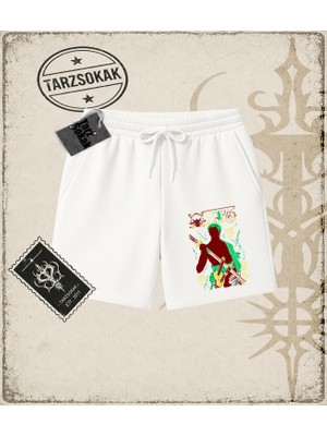 Tarzsokak One Piece Anime Karakterleri  Unisex Şort Beyaz
