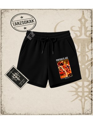 Tarzsokak One Piece Anime Karakterleri  Unisex Şort Beyaz