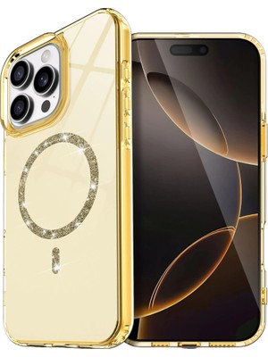 Magicool Iphone 15 Pro Max Live Diamond Magsafe Kapak - Sarı