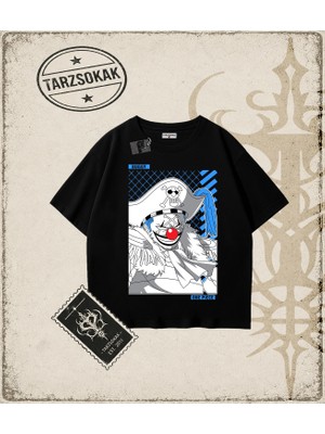 Tarzsokak One Piece Anime Karakterleri  Oversize Unisex Tişört Beyaz