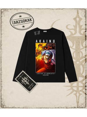 Tarzsokak One Piece Anime Karakterleri  Biskilet Yaka  Long Sleeve Beyaz