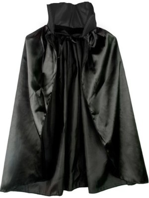 Pazarcan Siyah Renk Yakalı Halloween Pelerini 90 cm