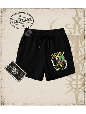 Tarzsokak One Piece Anime Karakterleri  Unisex Şort Beyaz